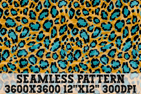 Download Turquoise Gold Cheetah Seamless Pattern - Premium Bundle
