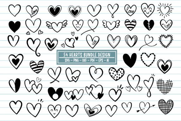 Download 54 Hearts Svg Heart Buldle SVG Valentine - Valentine Collection