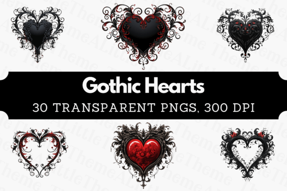 Download Gothic Heart Clipart - Valentine's Day - Valentine Collection