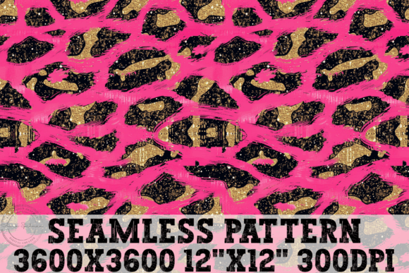 Download Pink Black Gold Cheetah Seamless Pattern - Premium Bundle