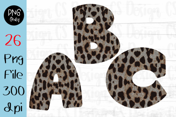 Download A-Z Alphabet Leopard Sublimation Graphic - Graphic Collection