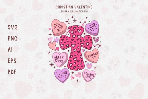 Download Christian Pink Valentine Leopard PNG - Valentine Collection